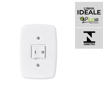 Interruptor Bipolar Pluzie Linha Ideale 10A 20A 4x2 para Controle de Circuitos Independentes OEM