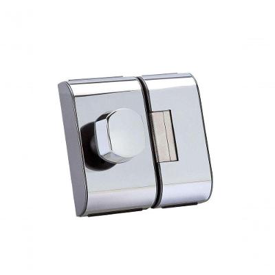 Fechadura Elétrica PV90 2F Bola de Sobrepor com Maçaneta para Porta de Vidro Temperado Inox Cromado