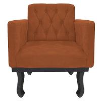 Kit Diva Recamier Azura 140Cm Lado Esquerdo E 02 Poltronas Suede - Doce Sonho Móveis Terracota - 5