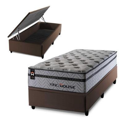 Cama Box Baú Bali Relax 96x203 Cinza Magnetico King House