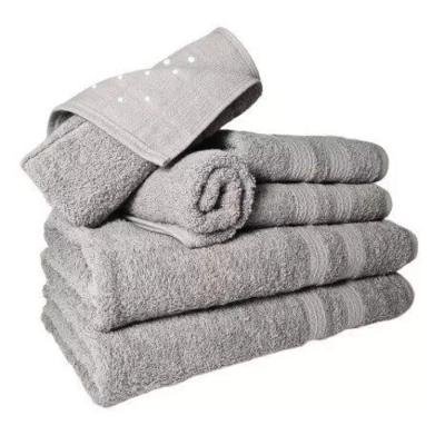 Jogo de Toalhas Itália Soft 2 Banhos 2 Rostos 2 Pisos 100% Algodão 430g-m² Cinza