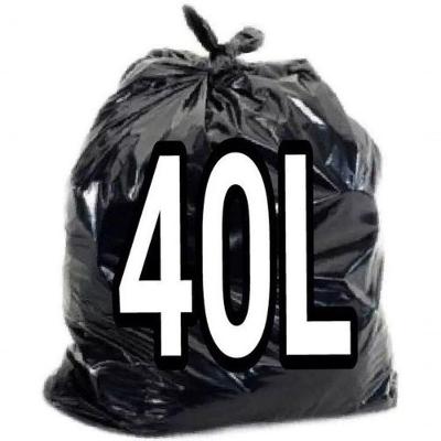 Saco para Lixo 40 Litros Resistente Parede Dupla Micra 06 Preto Higipack