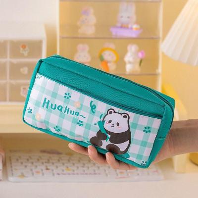 Estojo de Lápis OEM Cor:panda Verde com Grande Capacidade 3 Compartimentos 10x20x5cm 1 Unidade