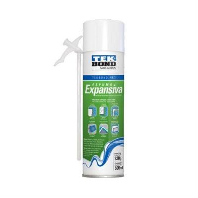 Espuma Expansiva Tekbond 500ml 320g Adesiva Seladora Poliuretano para Fixação Isolamento