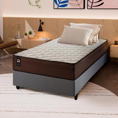 Cama Box Espuma Atlanta Solteiro 88x188 Cinza King House
