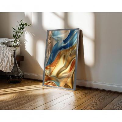 Quadro Decorativo Gold 19 Retangular 50 X 70 Preto para Decoração de Ambientes