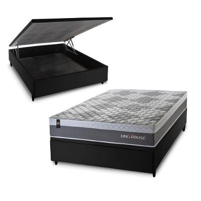 Cama Box Baú Sheffield 138x188 C/ Molas Ensacadas King House