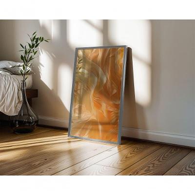 Quadro Decorativo Gold 13 Retangular 50 X 70 com Moldura Tipo Caixa Preto
