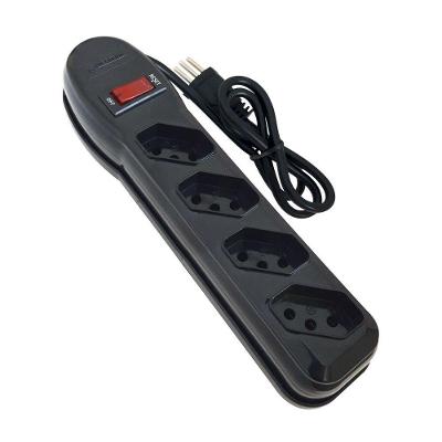 Filtro de Linha Circuit Breaker 4 Tomadas 10A 250V Cabo PP 3X0,75MM² 1M Preto Megatron