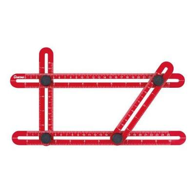 Esquadro Articulado Multifunção Plástico 24CM para Marcação de Pisos e Revestimentos Preto Cortag