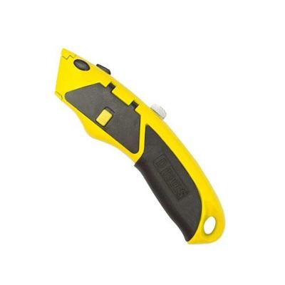 Estilete Profissional Trapezoidal Estilete Pro Trapezoidal com 8 Lâminas Cabo Emborrachado Amarelo