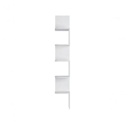 Estante de Canto Multivisão Branco em MDP 2 e 5cm para Sala e Quarto Multivisão