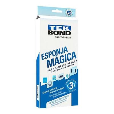 Esponja para Limpeza Esponja Mágica Remove Manchas e Sujeiras Kit 3 Unidades Tekbond Universo do Lar