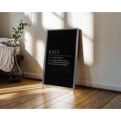 Quadro Decorativo Focus Retangular 50X70 com Ou sem Vidro Branco