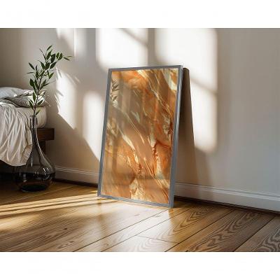 Quadro Decorativo Gold 01 Retangular 50X70CM Branco para Parede