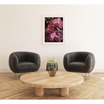 Quadro Decorativo Graça em Tons de Rosa Retangular 30 X 40 Branca