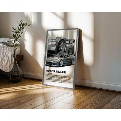 Quadro Decorativo Honda Nsx Na1 Urbano Retangular 50x70CM Moldura Caixa Preto