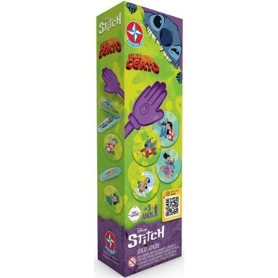 Jogo de Cartas Infantil Tapa Certo Stitch com Ilustrações Coloridas e Mãozinhas com Ventosa Estrela
