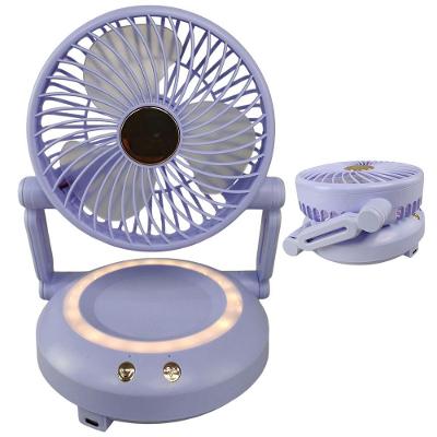Ventilador de Mesa Dobrável Portátil 3 W 3 Velocidades Lilás Bivolt