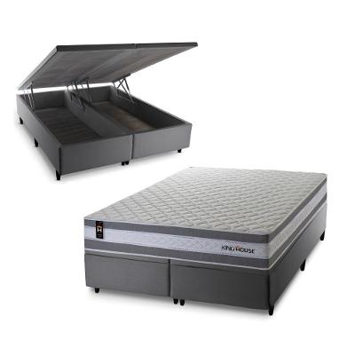 Cama Box Baú Alpine C/ Molas Ensacadas 193x203 King House
