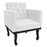 Kit Diva Recamier Diana 160Cm Lado Esquerdo E 01 Poltrona Classic Corano - Doce Sonho Móveis Branco