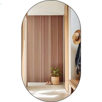 Espelho Decorativo Oval 50CMX30CM Acabamento Lapidado para Sala Quarto Banheiro