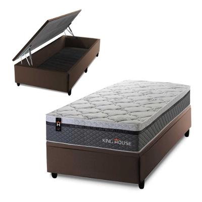 Cama Box Baú Benton 88x188 C/ Molas Ensacadas King House