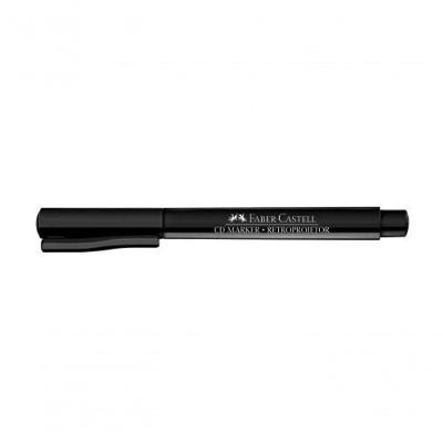 Marcador para Retroprojetor Faber-Castell CD Marker Ponta Porosa Traço Médio 1.0MM 1 Unidade Preto