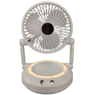 Ventilador de Mesa Dobrável Retrátil 3W 16cm 3 Velocidades Branco BSL3813 LED na Base USB Bivolt