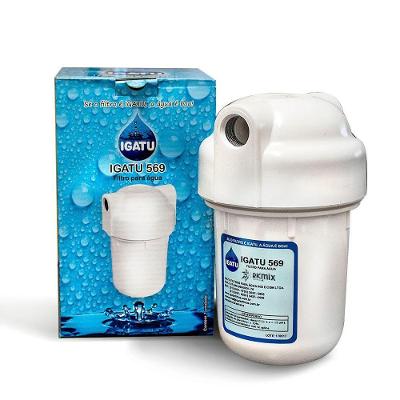 Filtro Igatu 569 para Água em Equipamentos Industriais Vazão 120L-H Entrada e Saída 1-2 Polegada
