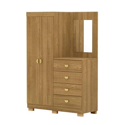 Cômoda Guarda Roupa Cristal Aurum 4 Gavetas com Corrediças Telescópicas Nature