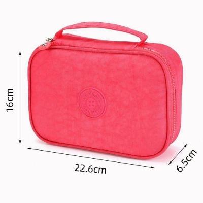 Estojo Escolar OEM Box Jumbo Nylon Tático com Divisórias 3 Partes para 30 Lápis Salmão
