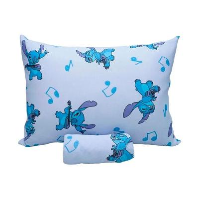 Jogo de Cama Disney Stitch Song Solteiro 70% Algodão e 30% Poliéster Malha Azul