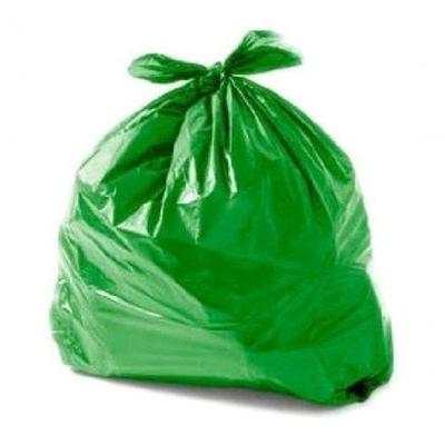 Saco para Lixo Saco Comum Lixo Verde 100L Reforçado para Coleta de Vidros em Polietileno de Baixa