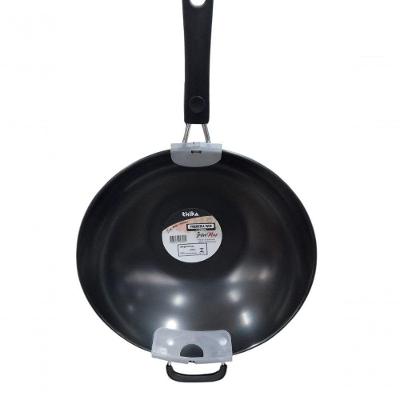 Frigideira Indução Antiaderente Multifuncional em Alumínio 34CM para Fogão a Gás e Elétrico Preto
