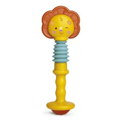 Chocalho E Mordedor Esticadinho Leãozinho Elka Brinquedos Amarelo