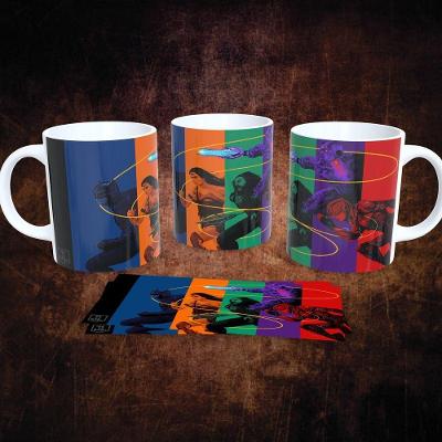 Caneca Porcelana Dc Comics Estampa 13 325ML Preto para Bebidas Quentes Outras Marcas