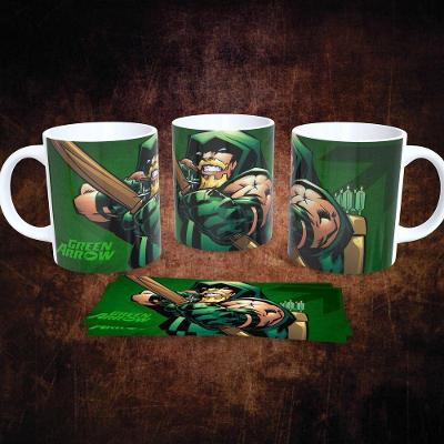 Caneca de Porcelana Dc Comics Estampa 17 para Bebidas Quentes Apta para Micro-ondas Transparente