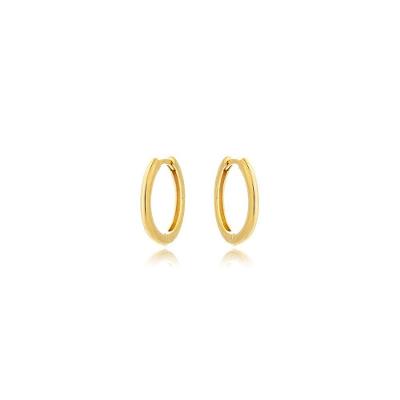 Brinco Argola Atraktiva Jóias Lisa Click Semijoia Banhada a Ouro 18K Dourado Unissex