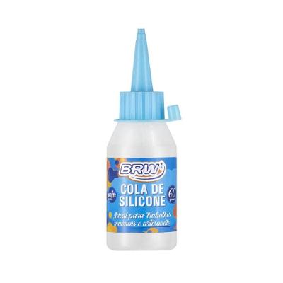 Cola Silicone Líquida 60G Transparente com Secagem Rápida para Artesanato e Trabalhos Manuais BRW