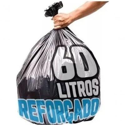 Saco para Lixo Saco Reforçado para Lixo Preto 60 Litros com Aproximadamente 80 Unidades Higipack