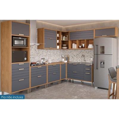 Cozinha Eloise 10 Portas 6 Gavetas Titânio