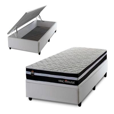 Cama Box Baú Durham 96x203 C/ Molas Ensacadas King House