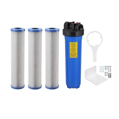 Filtro de Água BIG20 com Refil Plissado Lavável Alta Vazão Azul BBI