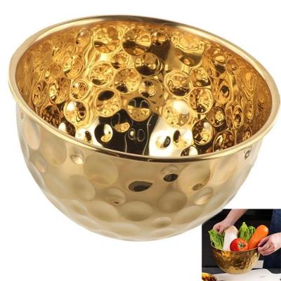 Tigela Bowl para Servir Inox Multiuso 3 e 5 Litros para Mesa Posta Dourado Braslu