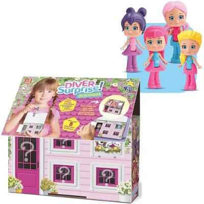 Diver Surprise Descolada Articulada com Cinco Surpresas e Casinha Transformável Divertoys