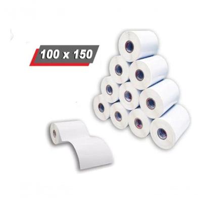 Etiqueta Térmica Adesiva Etiquetas 100x150 10x15 Kit C-10 Rolos 200 Unidades Serrilhada Branco