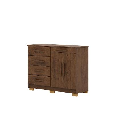 Cômoda Sapateira Sirius 2 Portas 1 Prateleira em MDF Imbuia Rustico