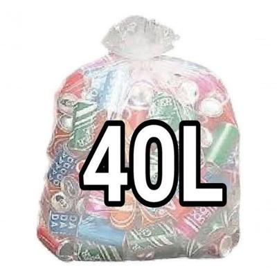 Sacos de Lixo 40 Litros Transparente com 100 Unidades para Descarte Higipack