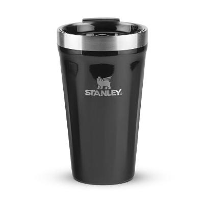 Copo Texturizado Com Tampa Stanley 473ml Black Gloss
